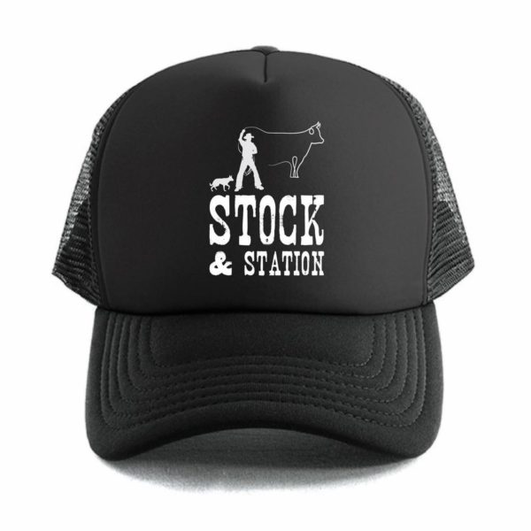 BLACK TRUCKER MESH CAP